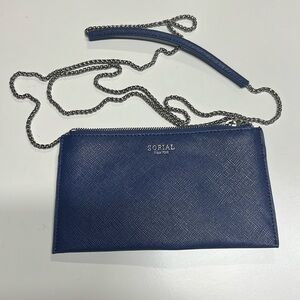 Sorial New York Blue Mini Crossbody Bag with Chain Strap